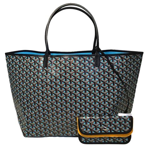 goyard turquoise blue|Goyard blue tote bag.